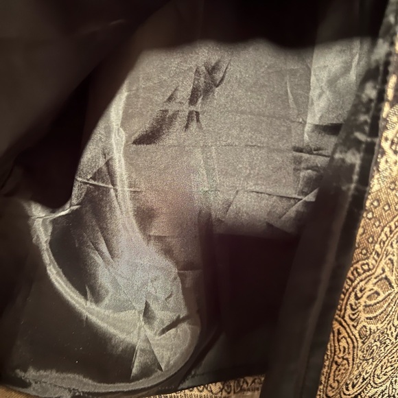 Vintage skirt NOS border print rayon lined skirt - Picture 6 of 10